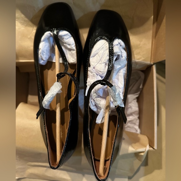 Madewell Mylie T-Strap Flats Black NWT - Picture 5 of 8